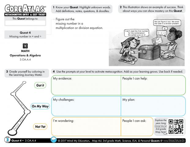 CoreAtlas Entry Exit Ticket Missing Number In X And 3rd Grade 